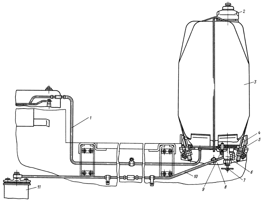 Рис. 92. Топливный бак Т-130М
