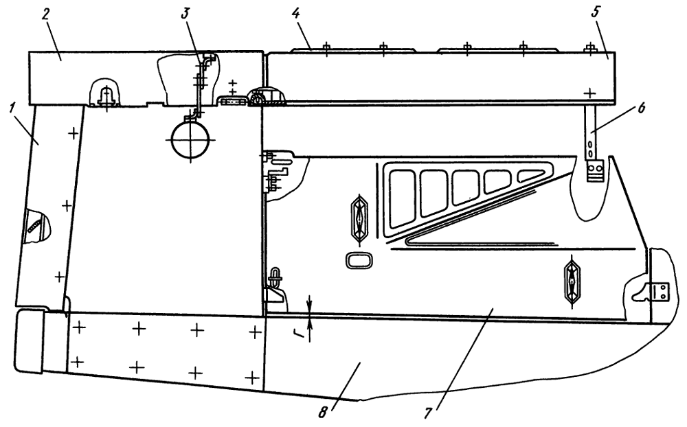 Рис. 88. Капот Т-130М