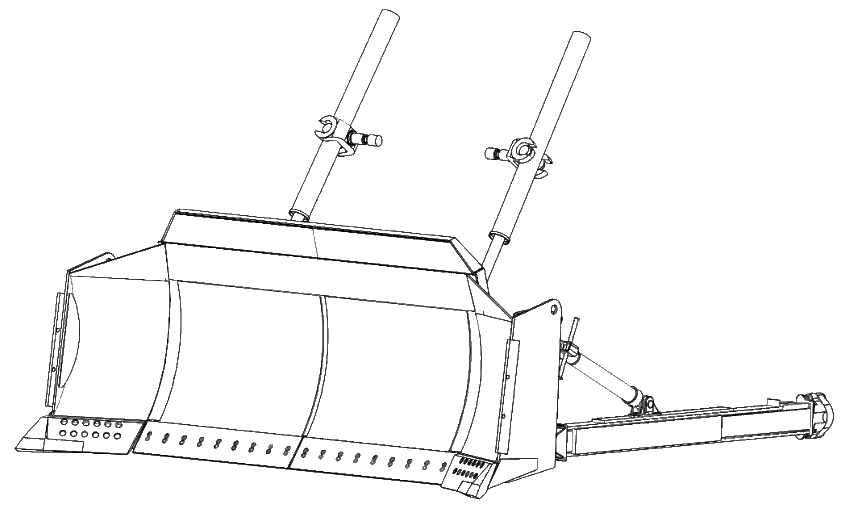 Бульдозерное оборудование Е2 (вид спереди)